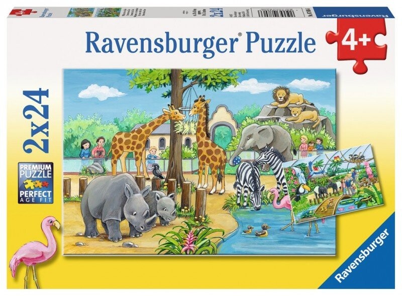 

Пазл Равенсбургер Добро пожаловать в зоопарк, 2х24 шт. Ravensburger