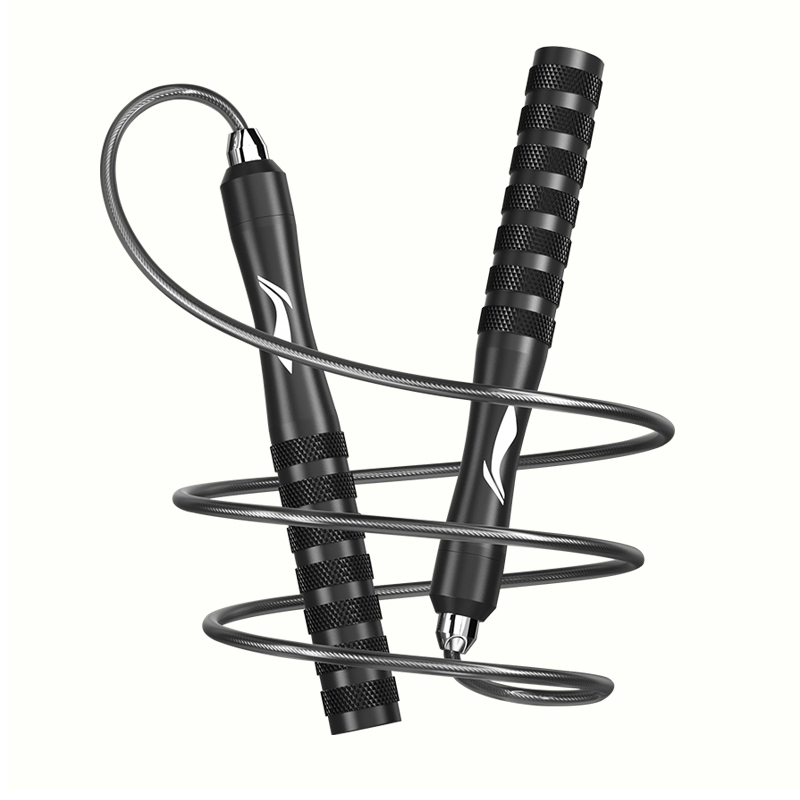 

Стальной трос с двойными подшипниками, длинная скакалка, плавный ход без заклинивания, унисекс для аэробики и сжигания жира LINING, Black[Dual Bearings/No Wrapped]