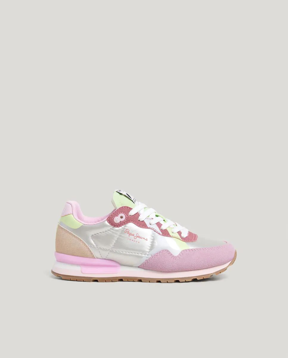 

Кроссовки для девочек с металлическими деталями Pepe Jeans, цвет Rosa