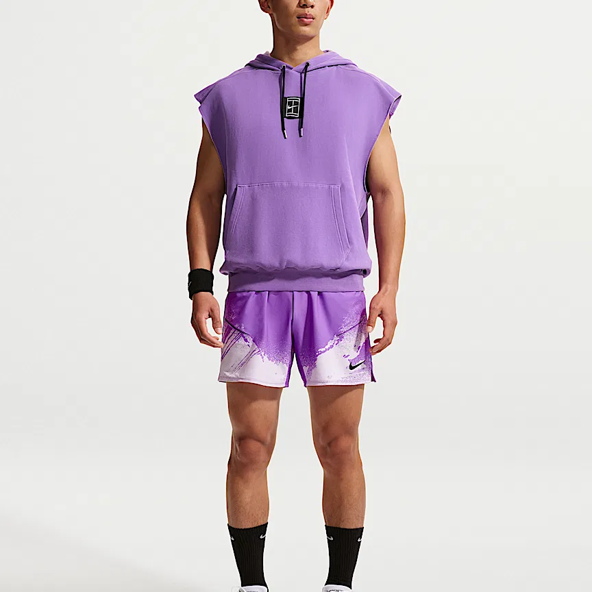 Свитшот теннисный без рукавов NikeCourt Slam фиолетовый — фото 3