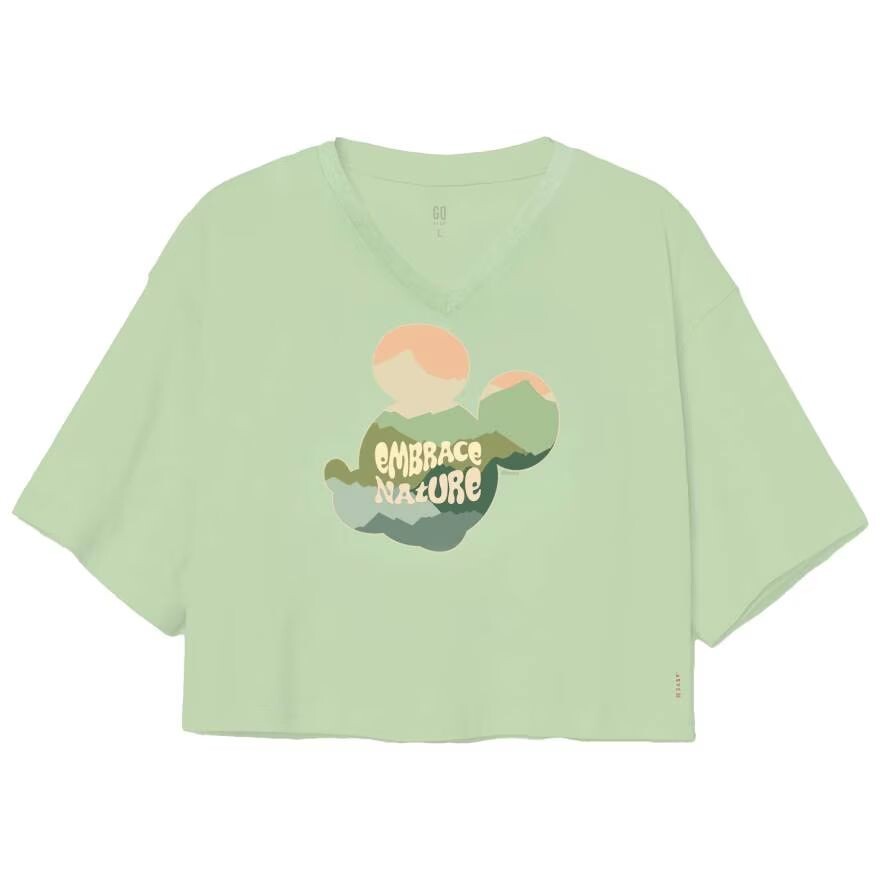 

GQ Укороченный Green с V-образным вырезом Disney Embrace Mickey, размер XL, Green