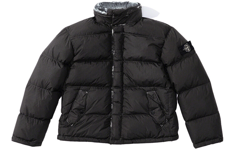 Stone Island X Stone Island Joint Series пуховик унисекс Supreme, зеленый — фото 4