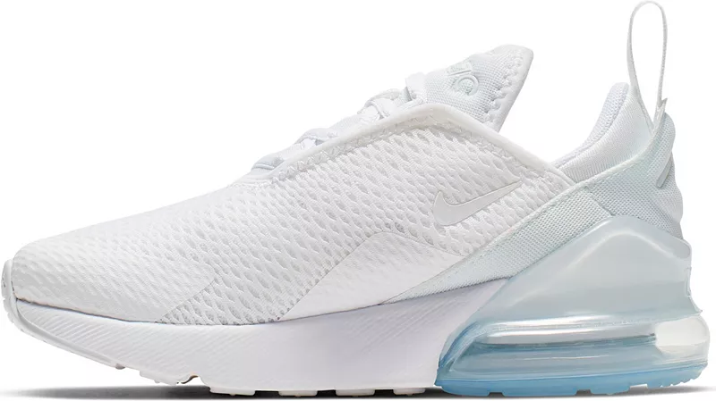 Детские кроссовки Nike Air Max 270 для дошкольников, цвет White/White/Silver — фото 2