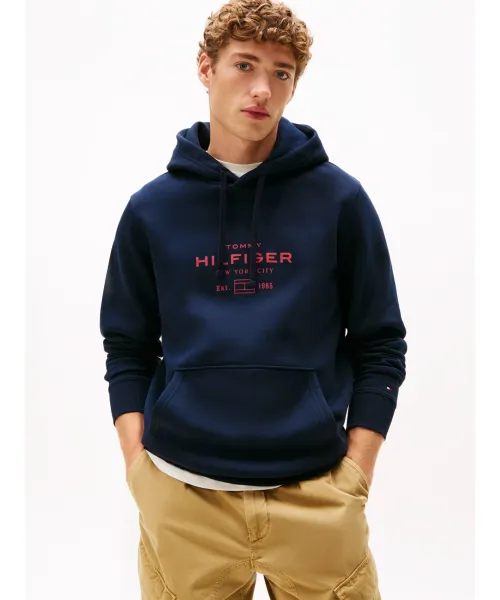 

Толстовка с овальным рисунком Relaxed fit Tommy Hilfiger, синий