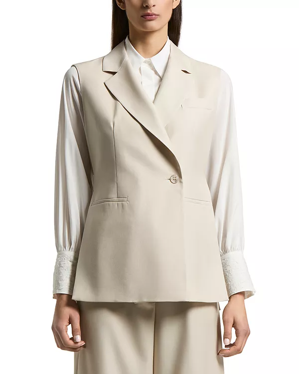 

Жилет с воротником-стойкой Peserico, бежевый