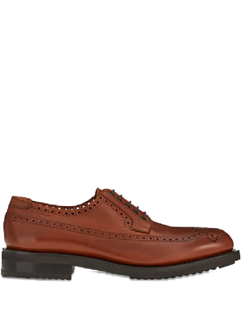 

Кожаные туфли дерби с заклепками Ferragamo, коричневый