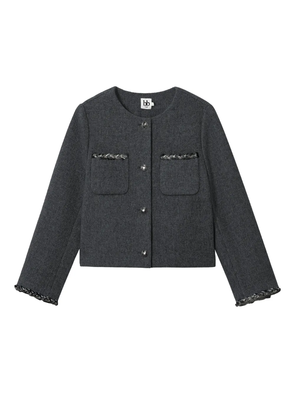 

Куртка с плетеной отделкой b+ab, серый