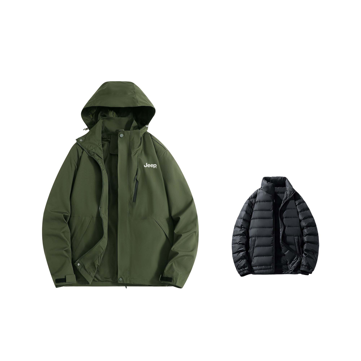 

Jeep Куртка Wrangler унисекс, Army Green (Single Layer Jacket+Down Liners)