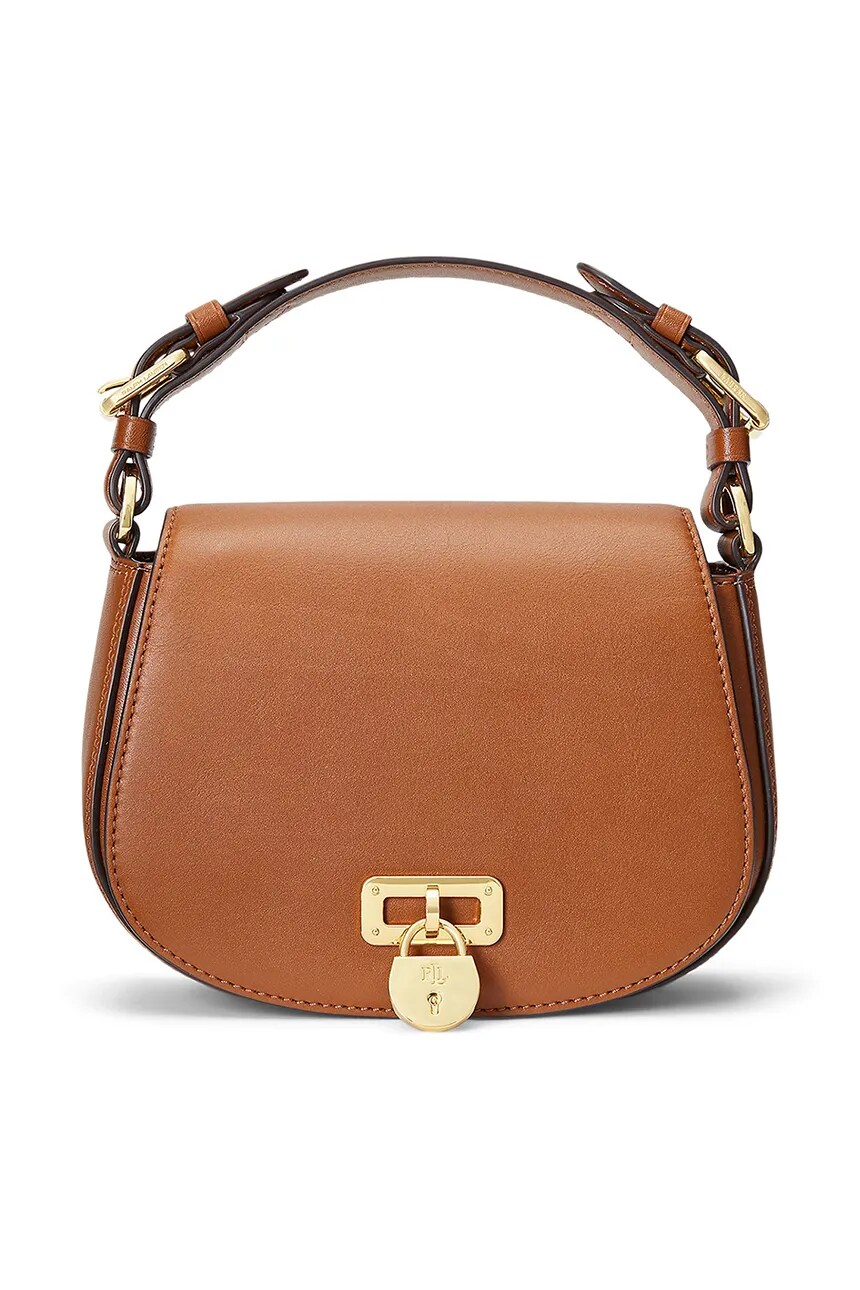 

Кожаная сумка Lauren Ralph Lauren, коричневый