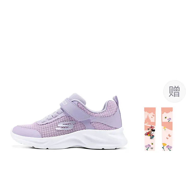 

Skechers Kids Износостойкие дышащие низкие повседневные кроссовки лавандового цвета для детей