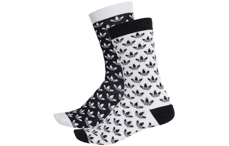 

Носки унисекс до середины икры Adidas Originals, цвет 【1 set of 2 doubles】Color blocking