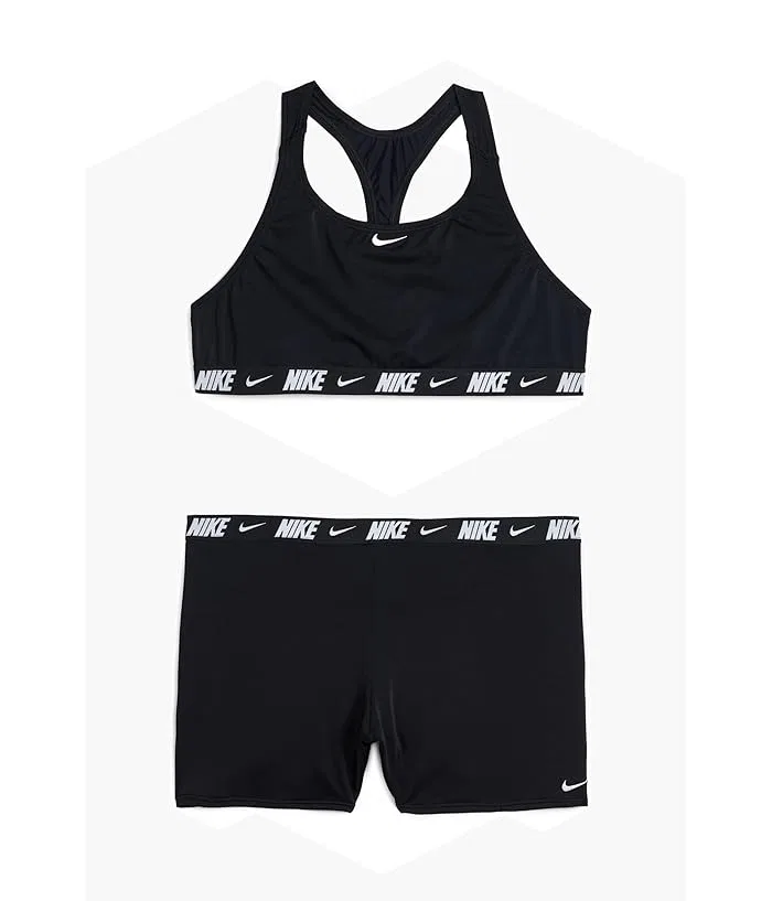 Купальный костюм Logo Tape Racerback Bikini & Short Set Nike Kids, Black