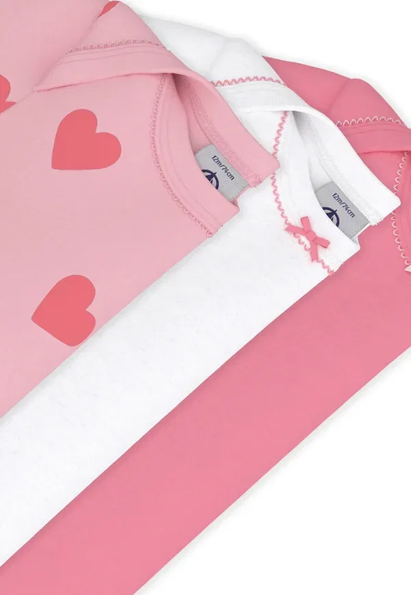 Комплект из 3 боди Petit Bateau, розовый — фото 3