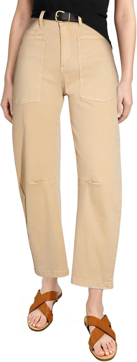 

EVALESS женские джинсы baggy barrel с высокой талией и широкими штанинами