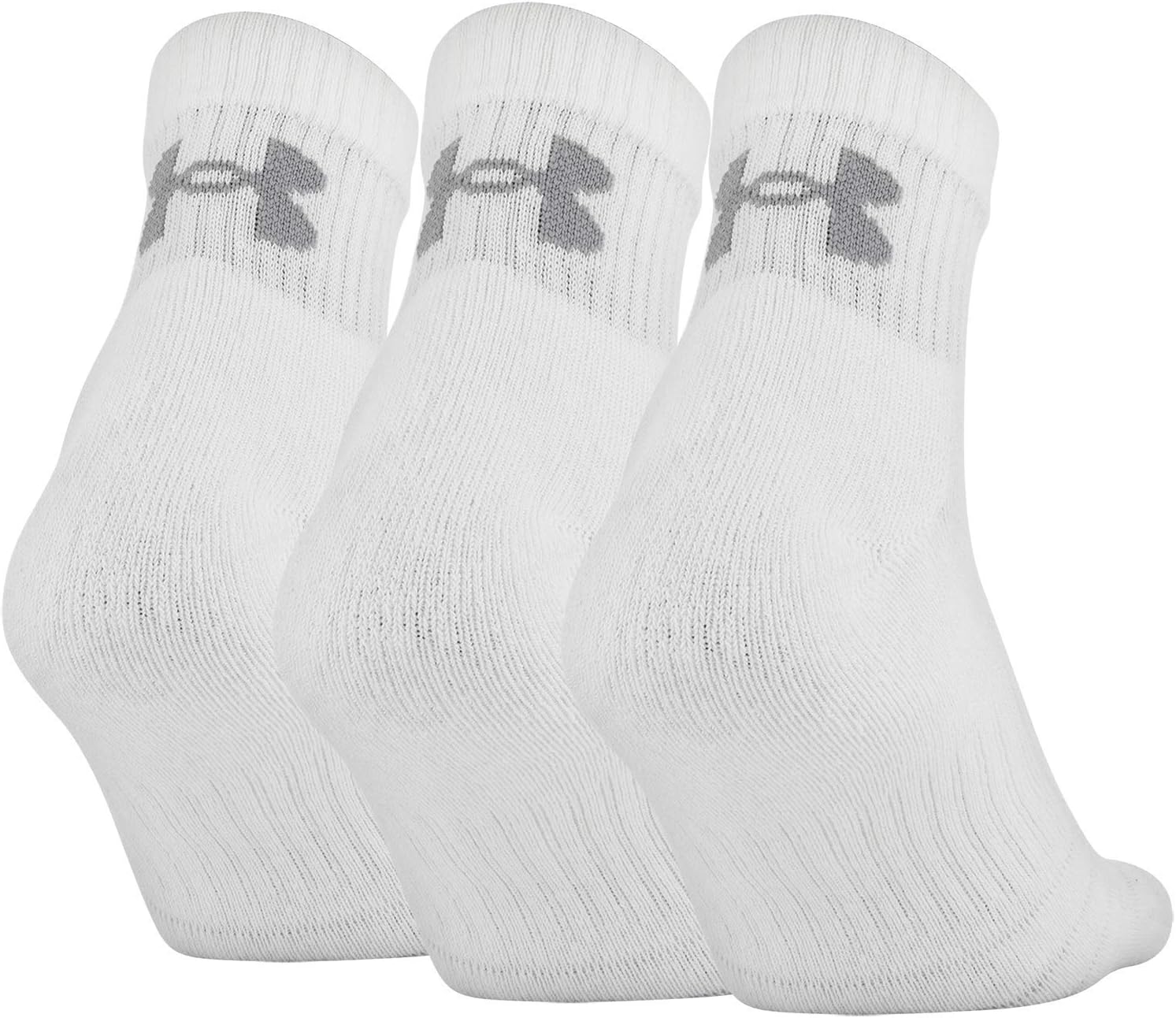 

Under Armour Unisex-Adult тренировочные хлопковые носки Quarter, набор, White (3-Pairs)