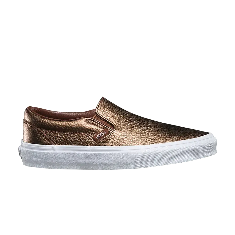 Кожаные слипоны Vans, коричневый