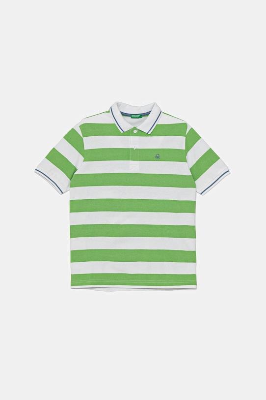 

Хлопковая детская поло United Colors Of Benetton, зеленый