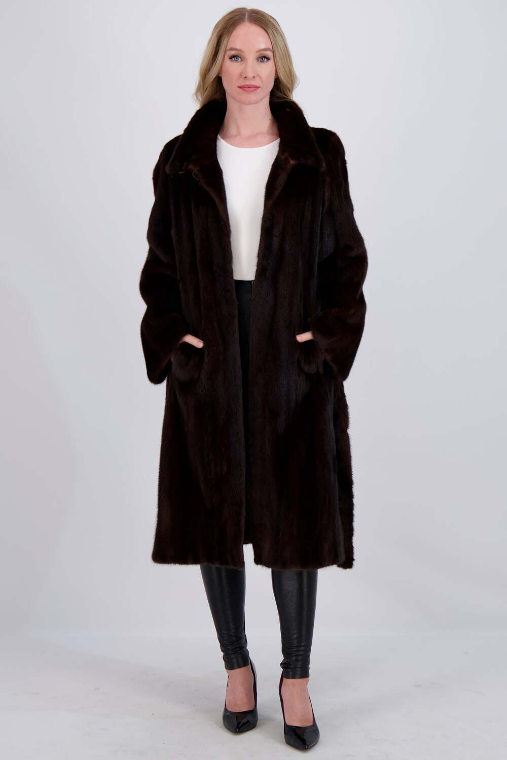 

Норковая короткая шуба Gorski, красный