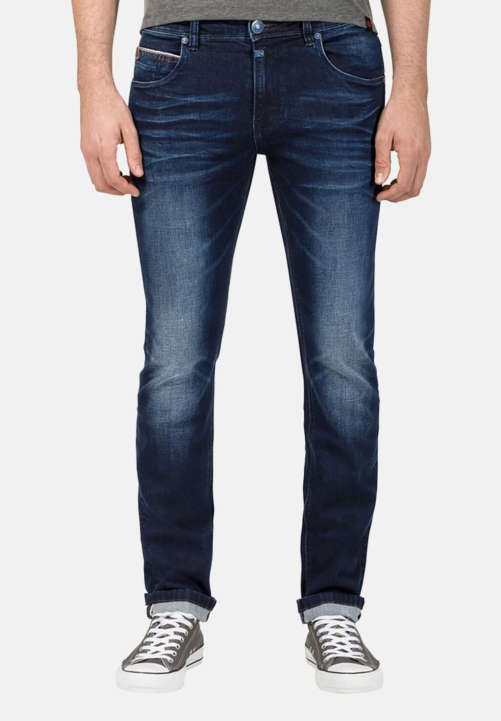

Джинсы узкого кроя Timezone, цвет lagednavywash