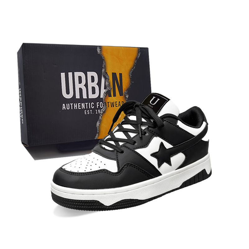 

URBAN AUTHENTIC Низкие повседневные кроссовки унисекс бело-черные, цвет White Black