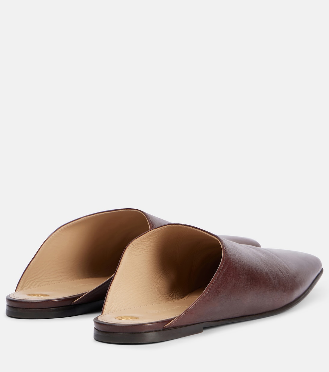 Альба кожаные мюли Loro Piana, Powder Brown — фото 2