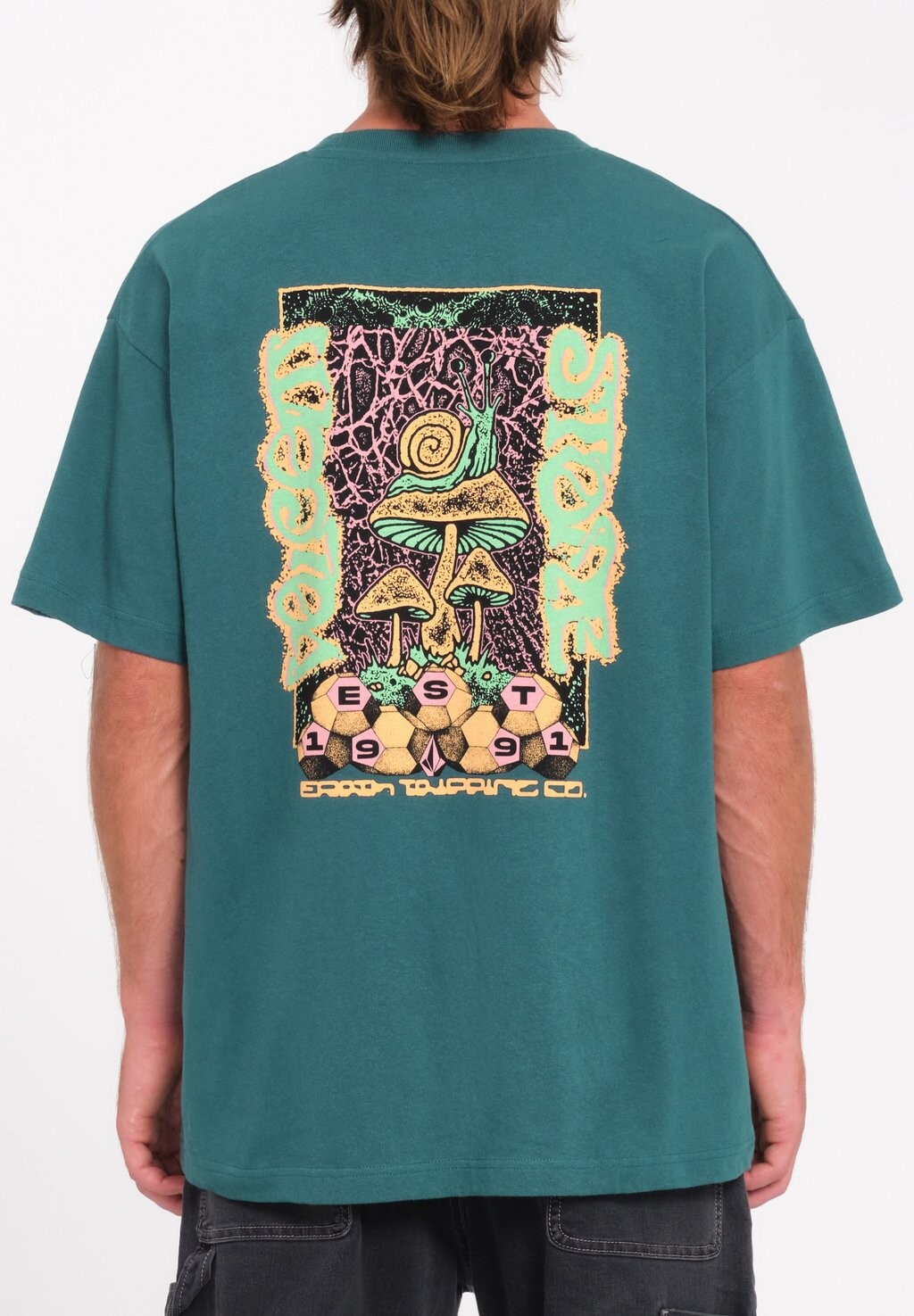 

Футболка с принтом TEE MINDOOR Volcom, зеленый