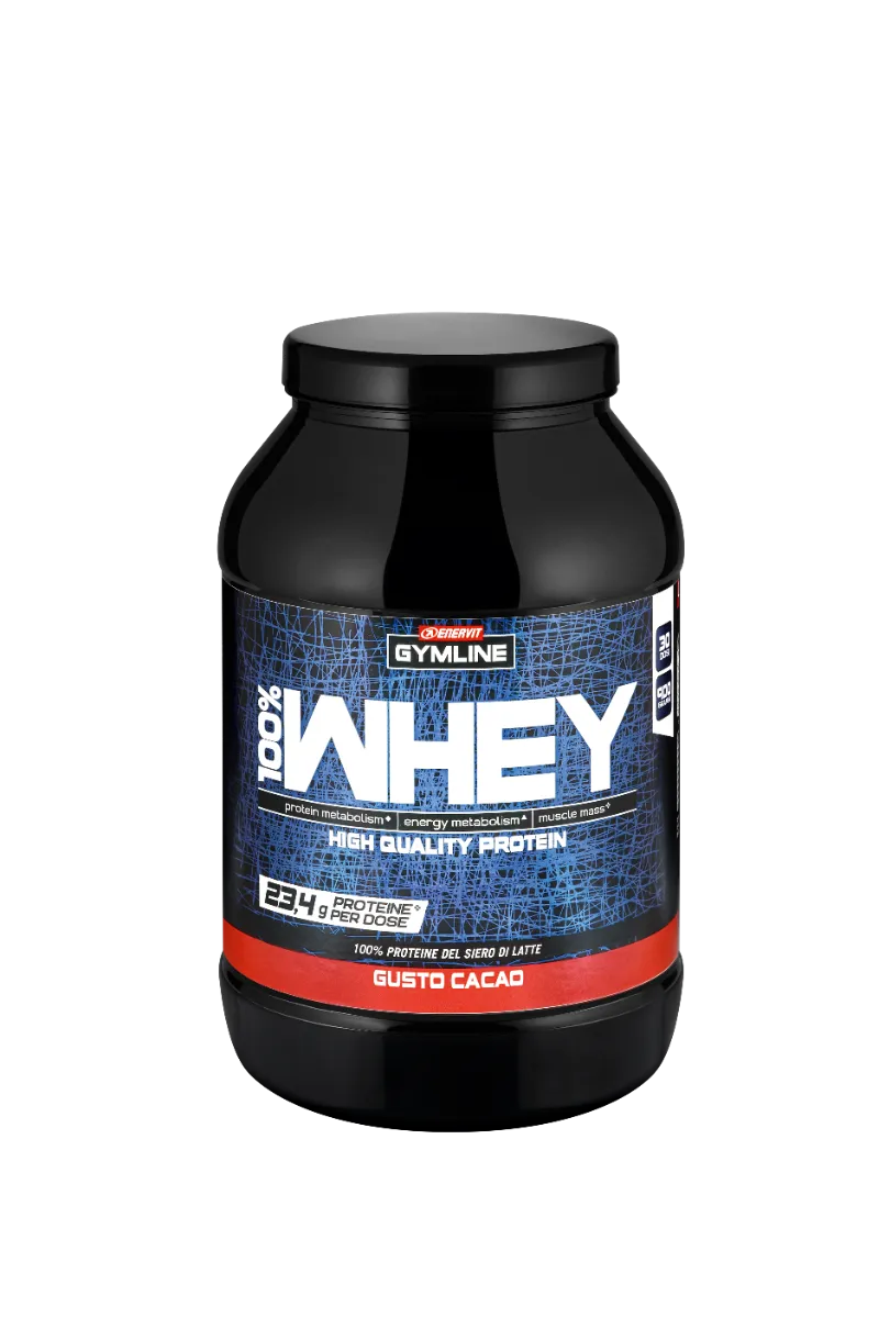 

Enervit Gymline Muscle 100% концентрат сывороточного протеина, добавка какао-протеина, 900 г протеина
