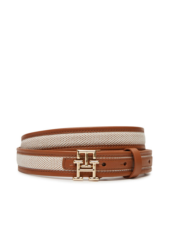

Женский ремень Th Logo 2.5 Canvas AW0AW17249 Tommy Hilfiger, коричневый
