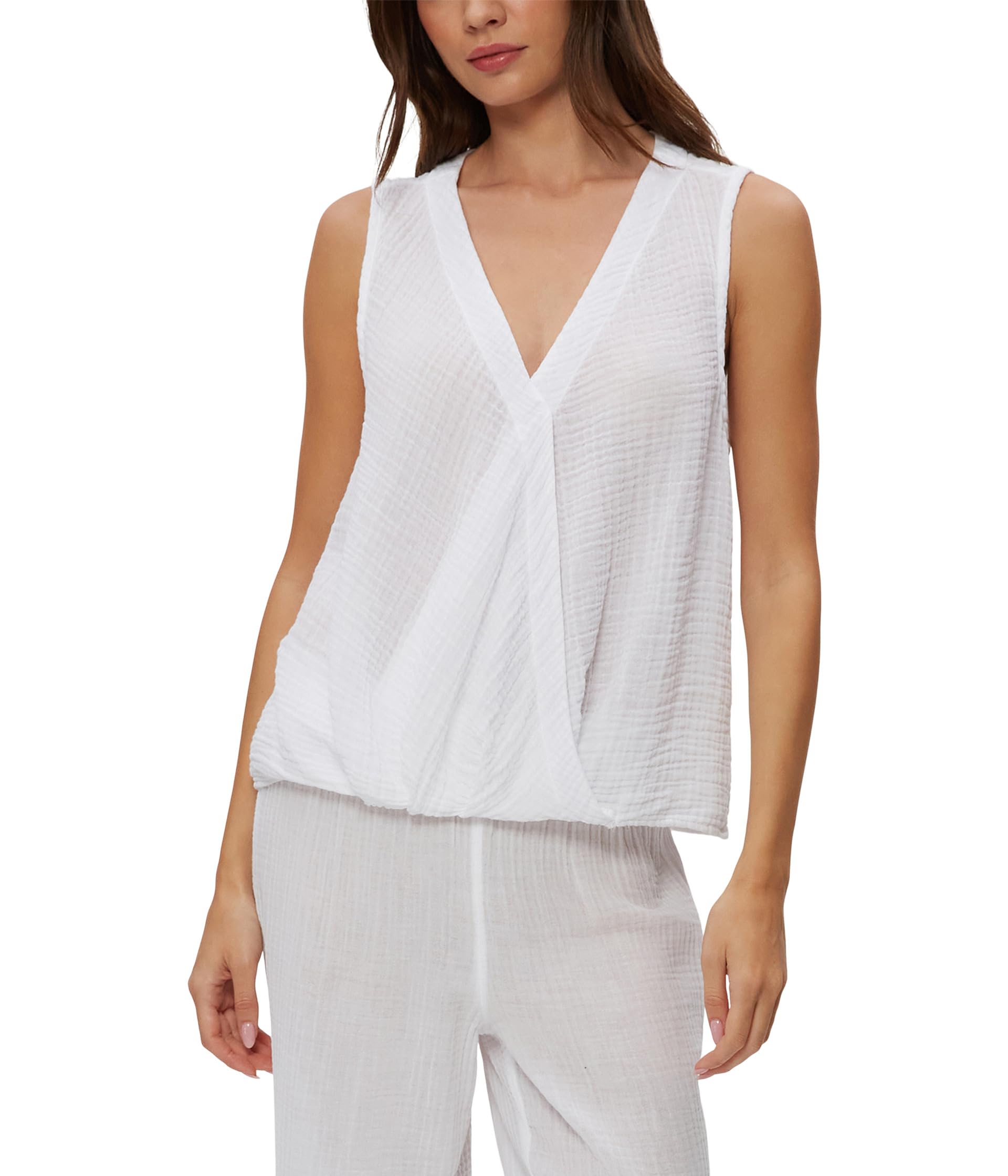 

Топ Michael Stars Kate Surplice Tank, белый