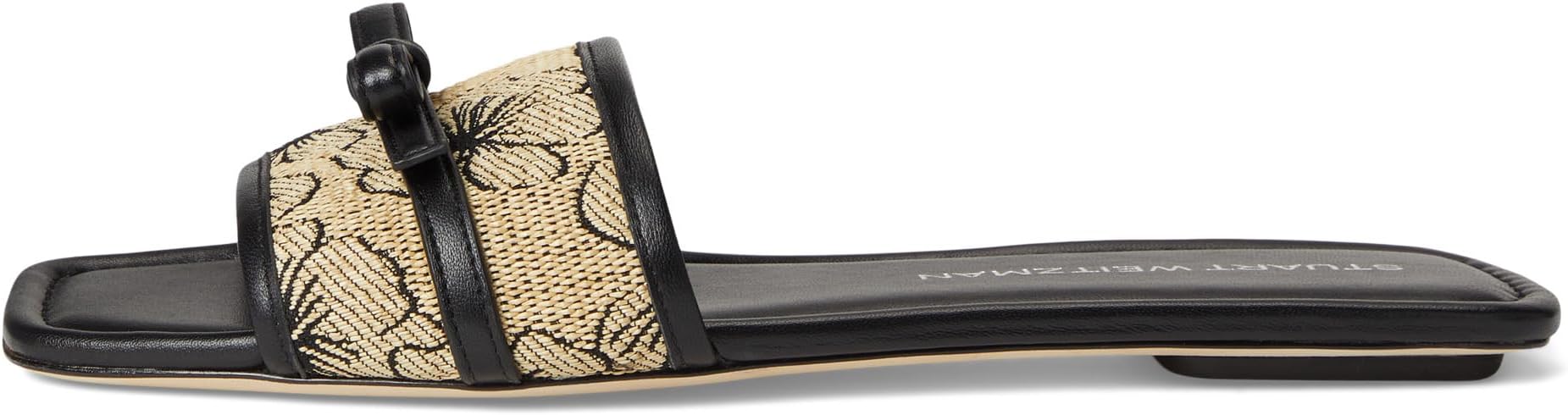 Балетки Stuart Weitzman Felicity Slide, цвет Black/Natural/Black — фото 4