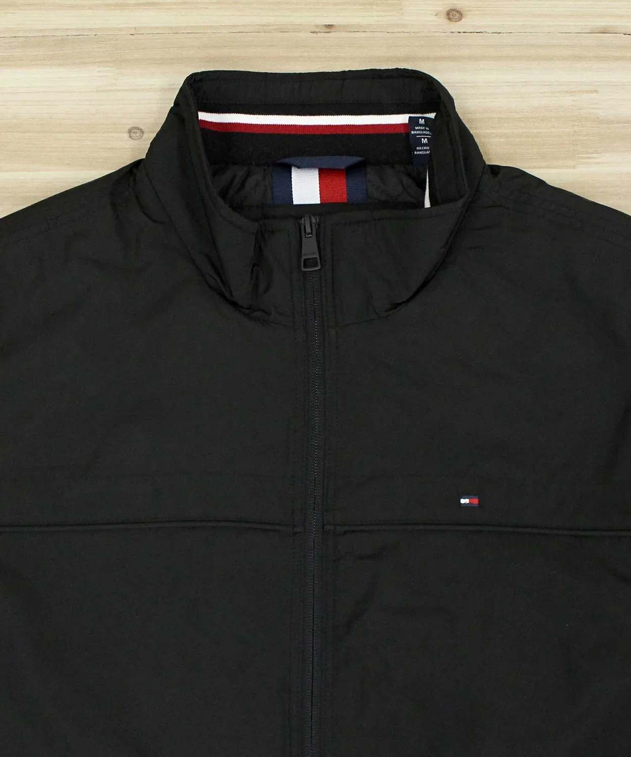 Куртка бомбер с воротником-стойкой, водоотталкивающая, Tommy Hilfiger, зеленая — фото 4