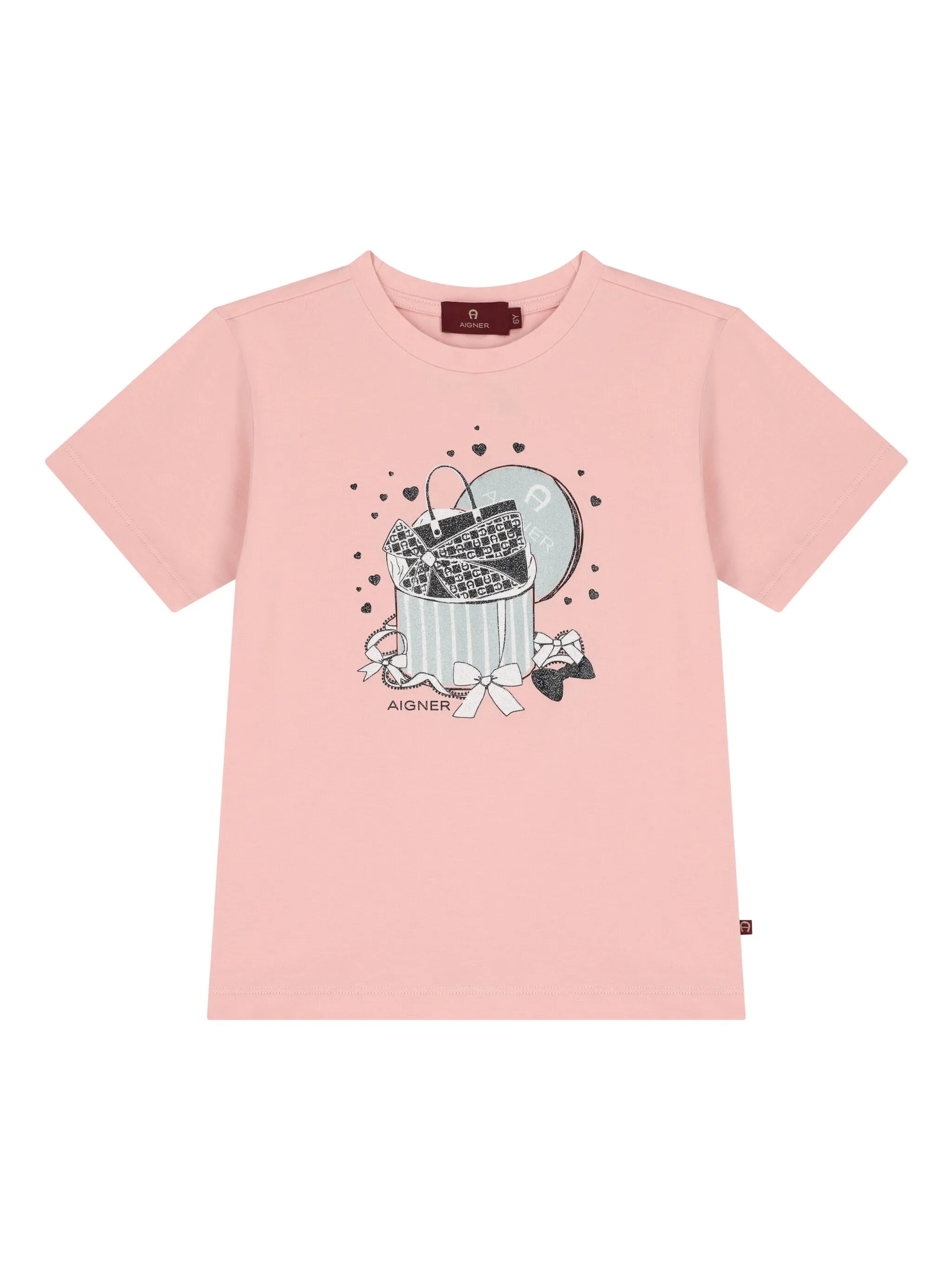 

Футболка с принтом Aigner Kids, розовый