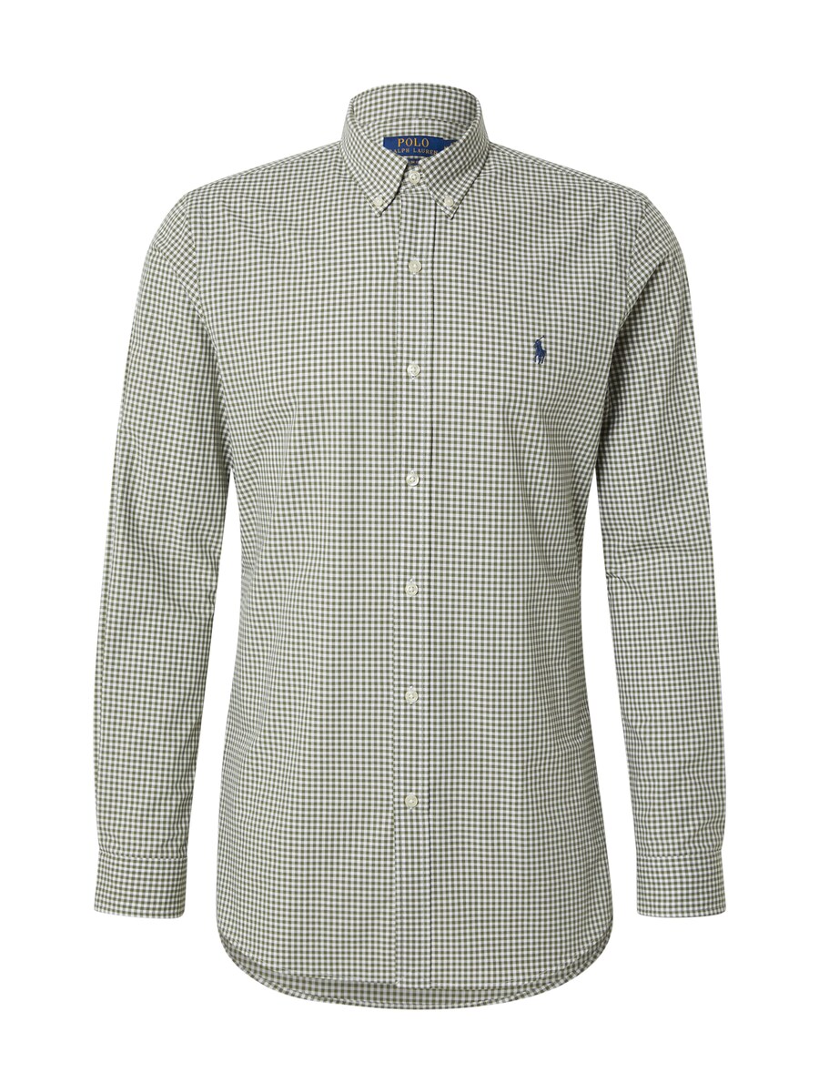 

Клетчатая рубашка Polo Ralph Lauren Slim fit Button Up Shirt, оливковый
