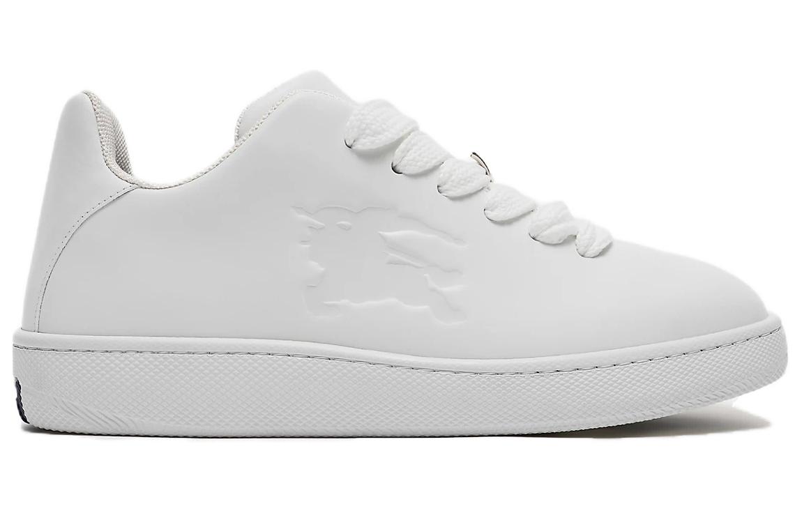 Кожаные кроссовки 'Debossed Equestrian Knight White' Burberry — фото 2