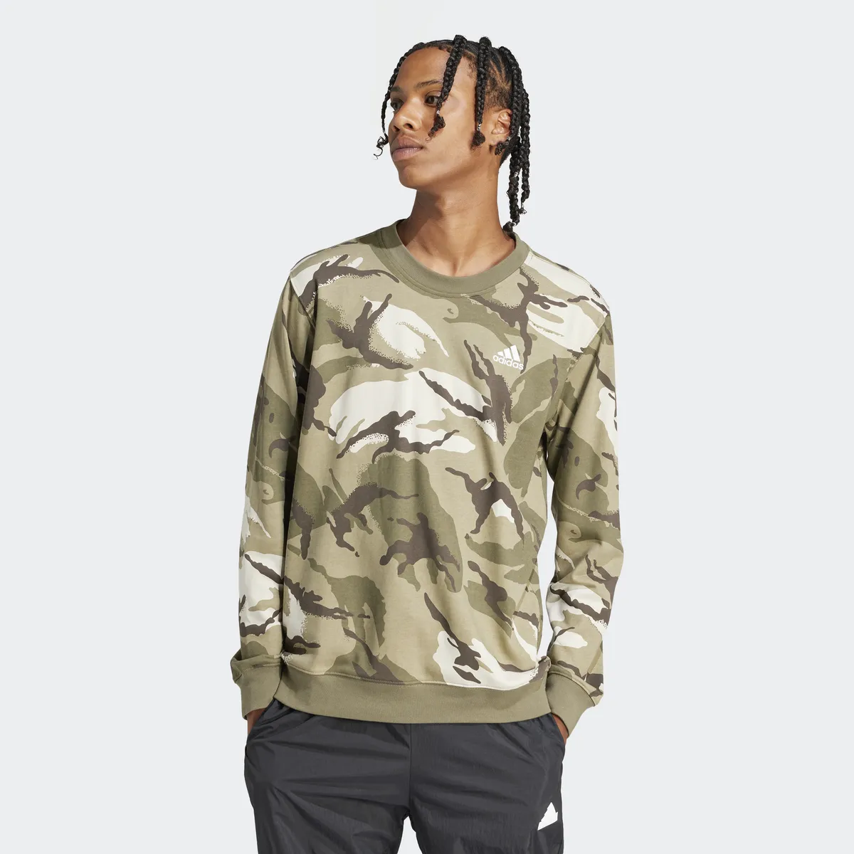 

Adidas Sportswear Толстовка "M BL CAMO CRW", оливковый