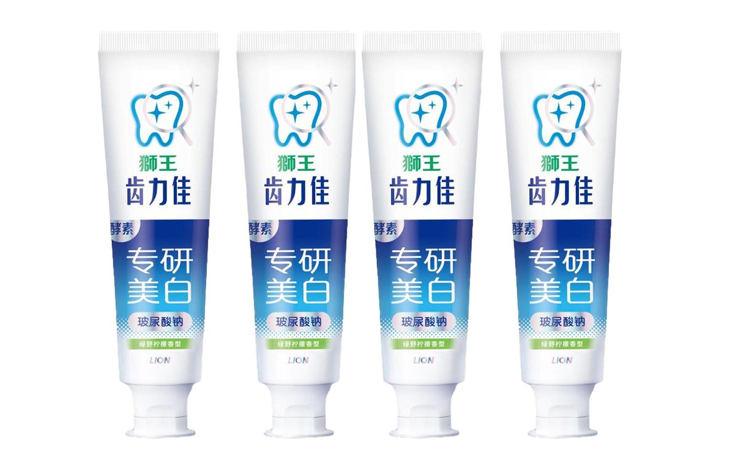 

LION Отбеливающая увлажняющая и освежающая зубная паста для очистки и свежести дыхания 120г/120г*2 mint lemon