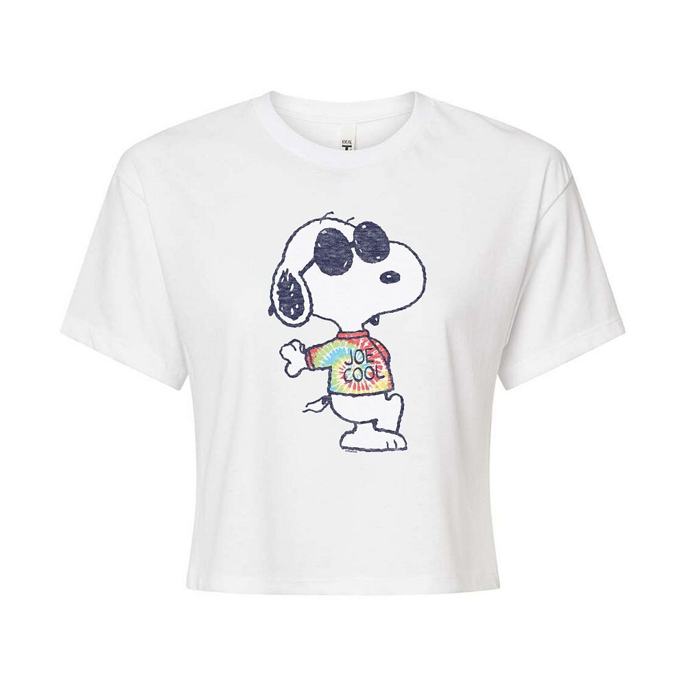 

Укороченная футболка Juniors' Peanuts Snoopy Tie Dye Licensed Character, белый