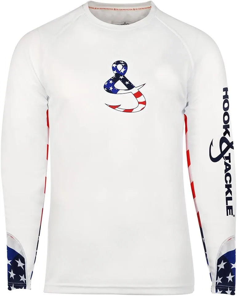 

Мужская футболка Hook & Tackle® Liberty с длинным рукавом, вентиляцией и защитой от ультрафиолета