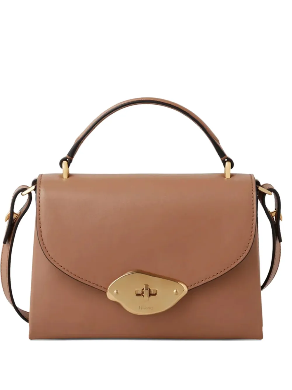 

Маленькая кожаная сумка Lana с верхней ручкой Mulberry, коричневый