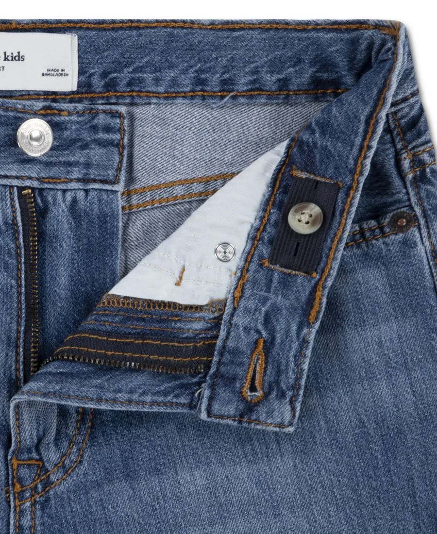 Регулируемые джинсовые шорты для мальчиков Abercrombie kids, синий — фото 3