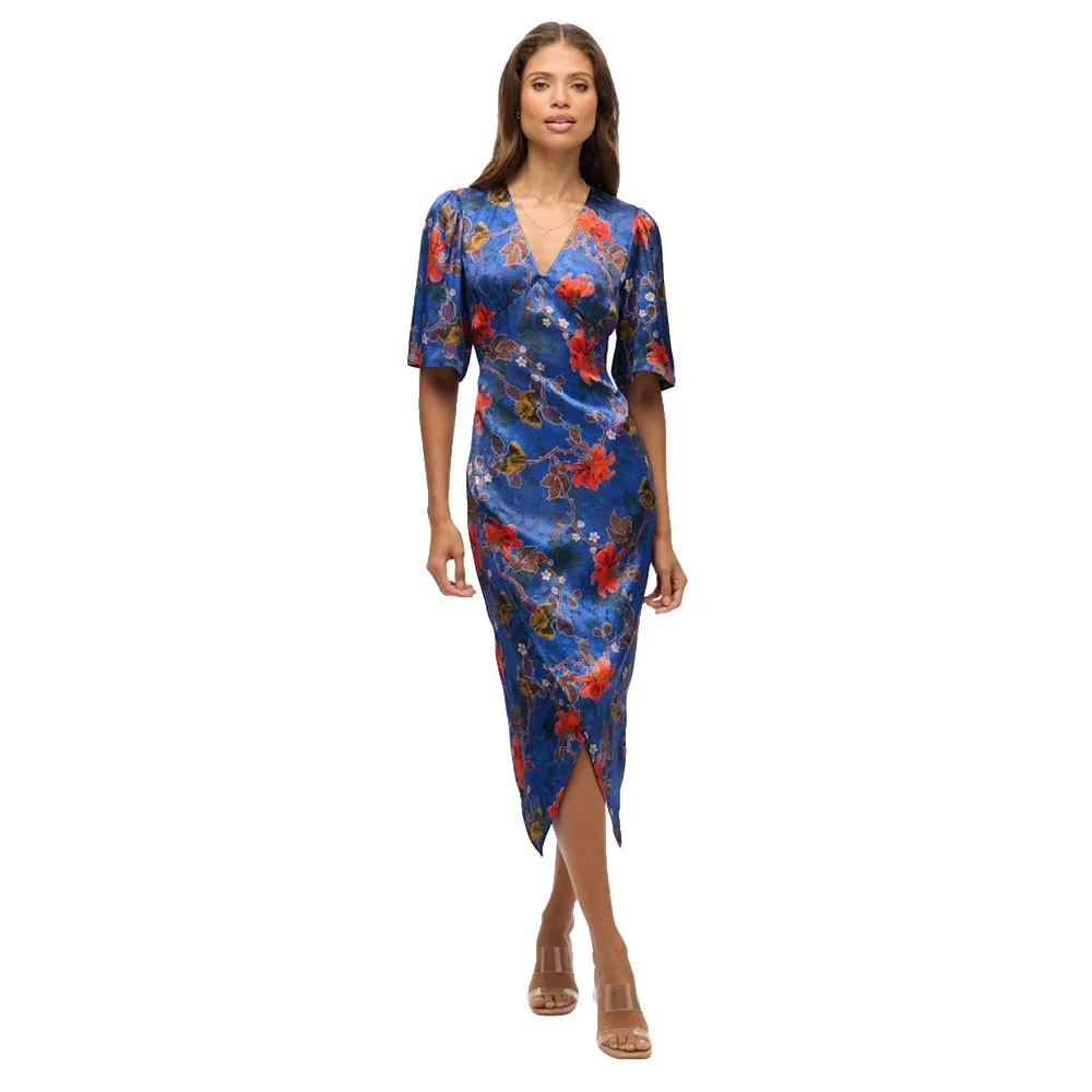 

Платье Superdry Jacquard midi, синий