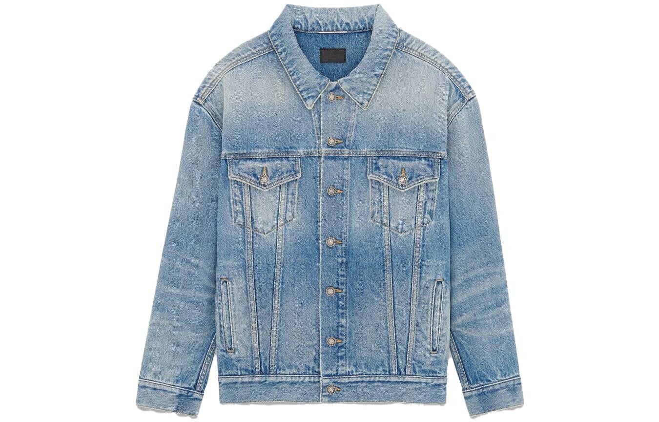 

Джинсовая куртка мужская синяя Saint Laurent, синий