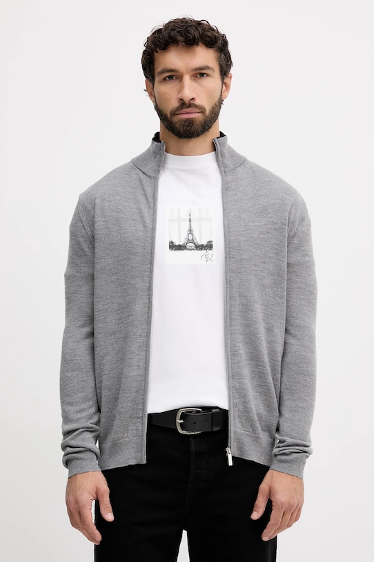 

Шерстяной свитер Karl Lagerfeld, серый