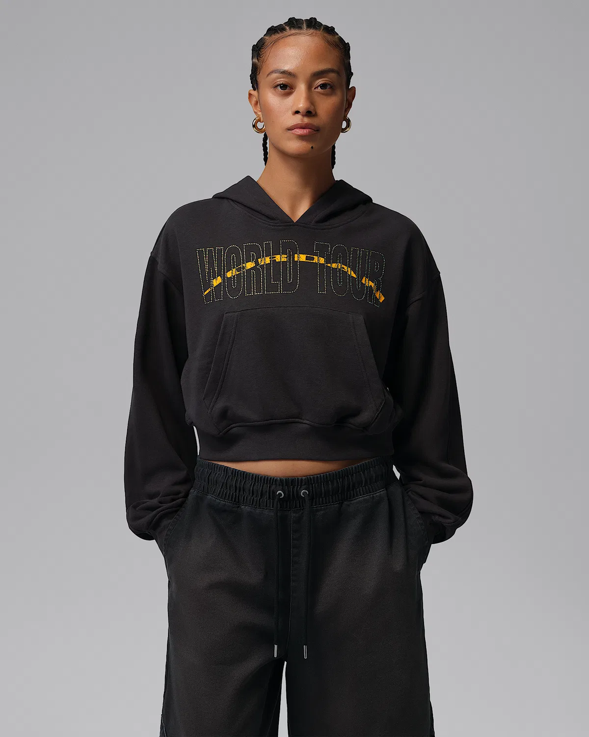Женская худи-оверсайз Jordan Brooklyn Fleece, Off Noir