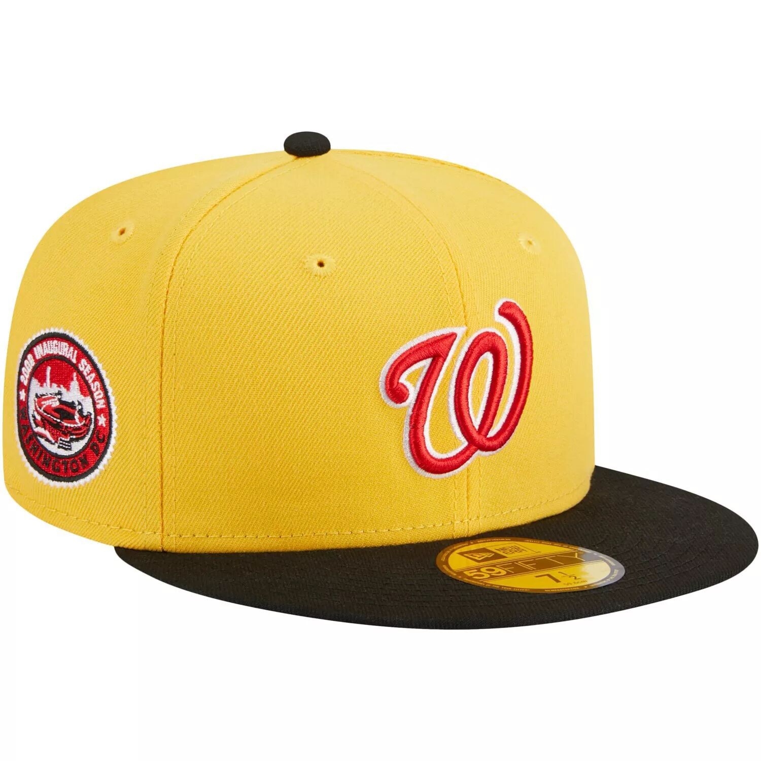 

Мужская облегающая шляпа New Era желтого/черного цвета Washington Nationals с грилем 59FIFTY