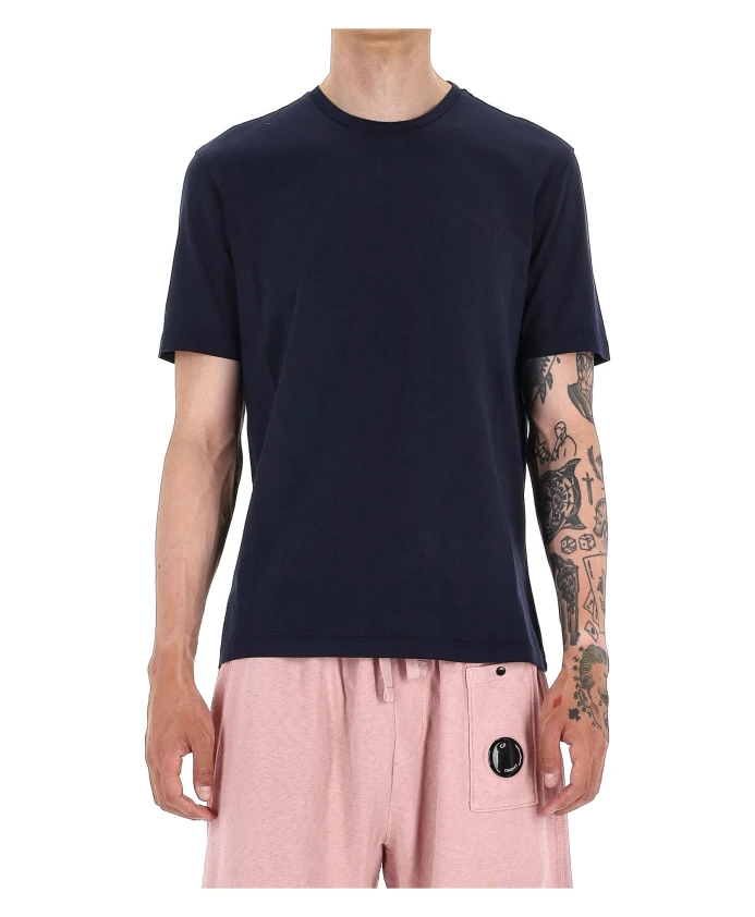 

Синяя хлопковая футболка и рубашка поло Roberto Collina, синий