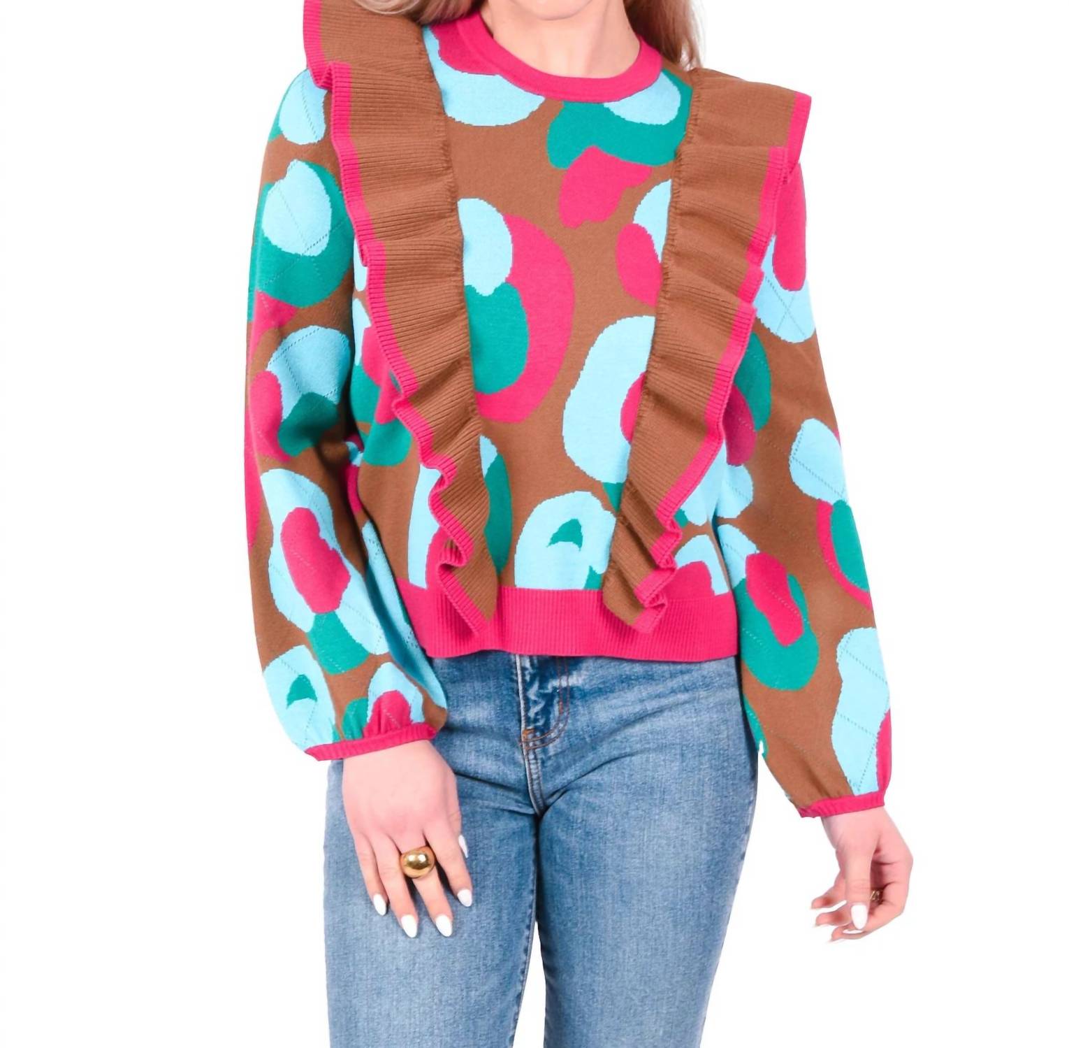 

Свитер Лиллиан в Meadowbrook Spot Cheetah Emily McCarthy