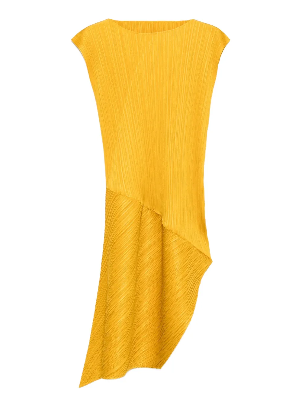 

Платье миди Leap асимметричного кроя Pleats Please Issey Miyake, желтый