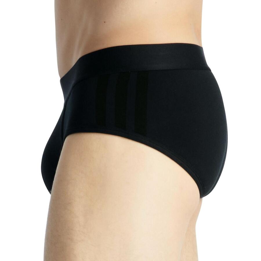 ADIDAS Мягкие мужские трусы-слипы, приятные для кожи, упаковка 2 шт., Active Flex Cotton 3-Stripes — фото 3