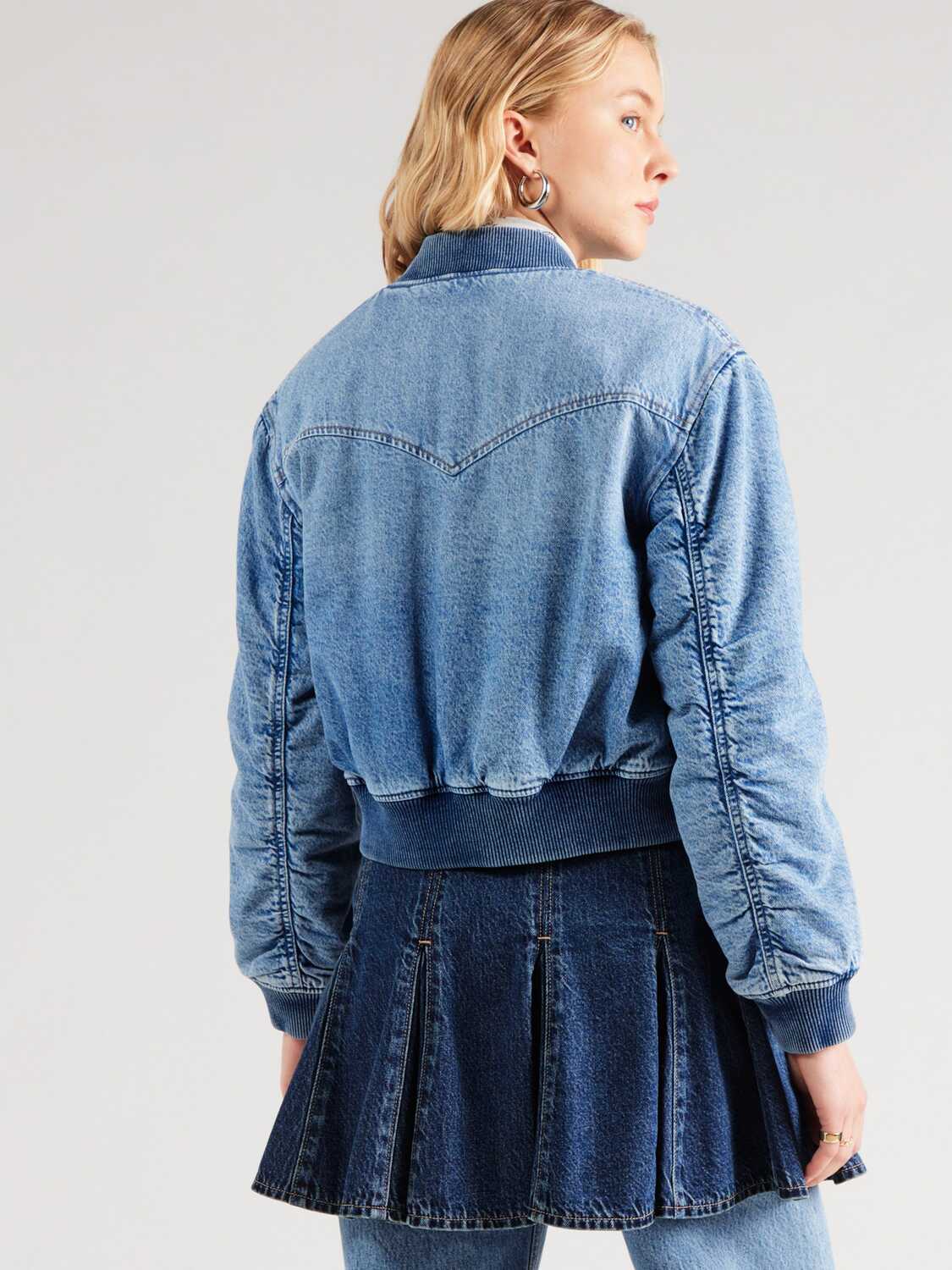 LEVI'S  Куртка межсезонная 'Scout Western Bomber Jacket' в синем дениме — фото 3